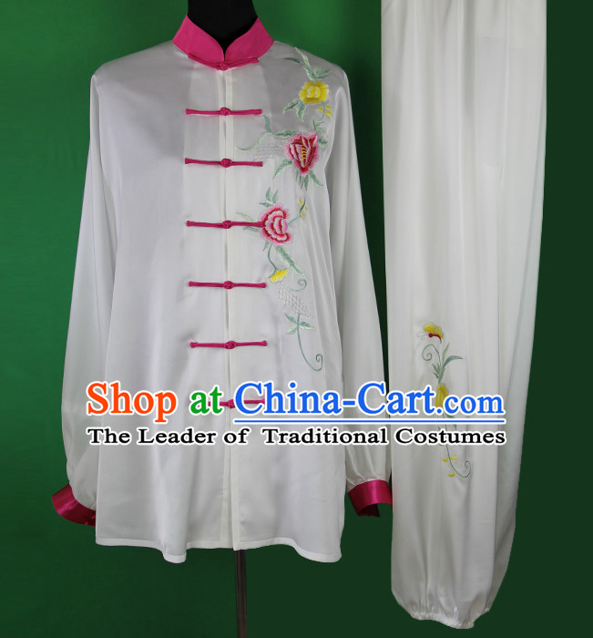 White Chinese Kung Fu Tai Chi Wushu Shaolin Uniform Wudang Uniforms Wu Shu Nanquan Kungfu Changquan Costume Uniform Martial Arts Tai Chi Taiji Uniforms