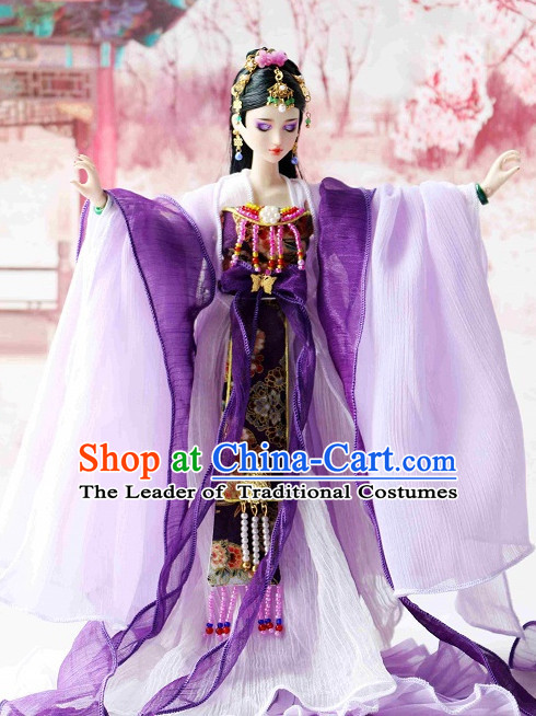 Ancient Chinese Clothing Imperial Dresses and Hairpins Complete Set for Women