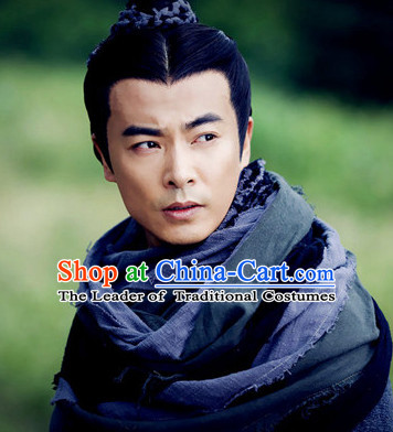 Chinese Ancient Male Black Wigs