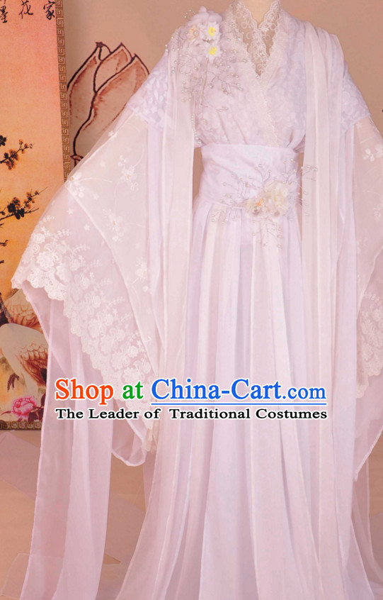 Chinese Hanfu Hakama Traditional Fairy Dress Quju Supreme Chinese Princess Costume Ancient Chinese Costume and Headpieces Complete Set