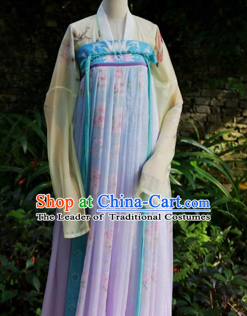 Chinese Ancient Tang Dynasty Ruqun Clothing Complete Set for Women