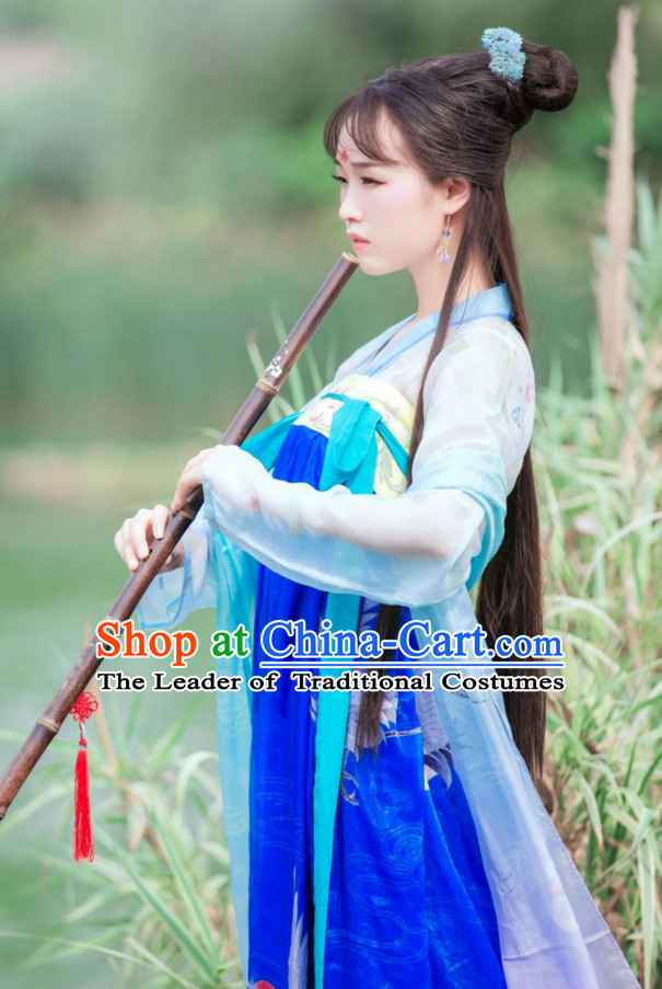 Chinese Ancient Tang Dynasty Ruqun Clothing Complete Set for Women