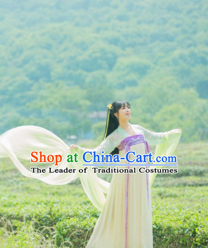 Chinese Ancient Tang Dynasty Ruqun Clothing Complete Set for Women