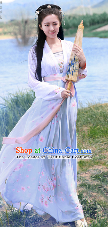 Ancient Chinese Han Dynasty Women Han Costume Dress Hanfu Suit