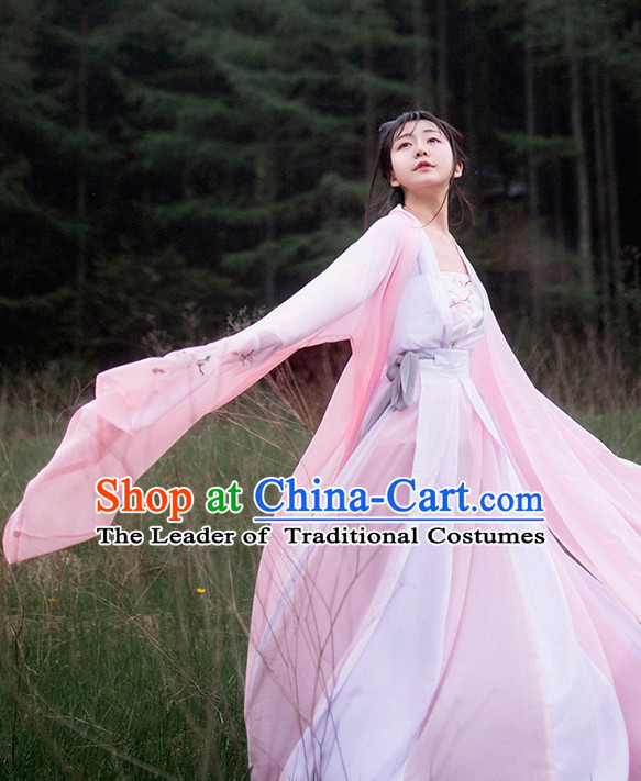 Ancient Chinese Han Dynasty Women Han Costume Dress Hanfu Suit