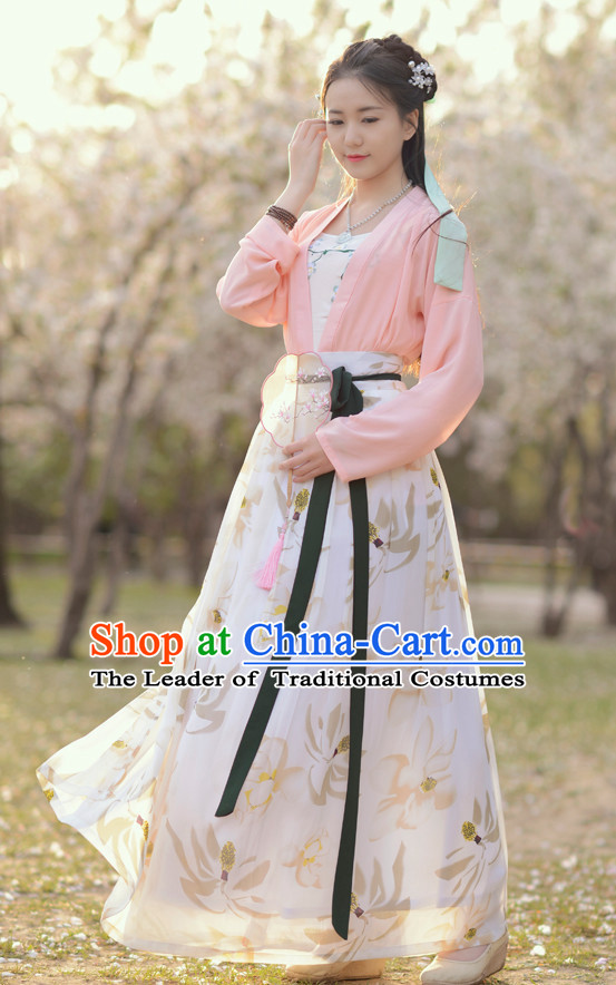 Ancient Chinese Han Dynasty Women Han Costume Dress Hanfu Suit