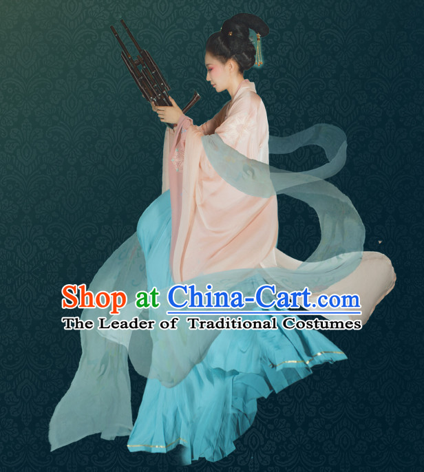 Chinese Traditional Tang Dynasty Royal Stage Hanfu Hanbok Kimono Costume Dresses Costume Ancient Garment Complete Set