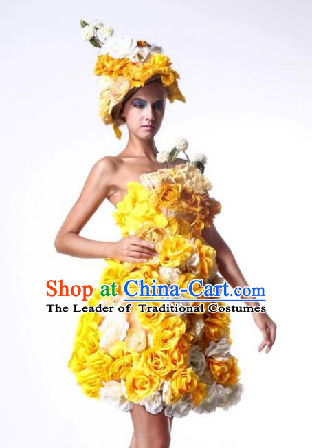 Parade Quality Flower Dance Costumes Popular Ostrich Feathers Fancy Costume Costume Angel Wings Costume Complete Set