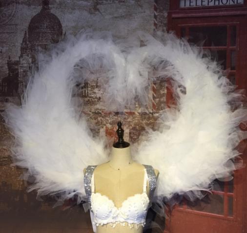 Model Feather Butterfly Dance Costumes Popular Ostrich Feathers Fancy Costume Stage Drama Costumes Angel Wings Parade Costume Complete Set