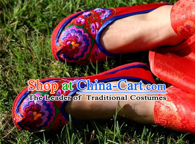 Chinese Handmade Embroidered Shoes Wedding Shoes Kung Fu Wushu Shoes Womens Shoes Opera Shoes Hanfu Shoes Dance Shoes