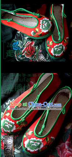 Chinese Handmade Embroidered Shoes Wedding Shoes Kung Fu Wushu Shoes Womens Shoes Opera Shoes Hanfu Shoes Dance Shoes