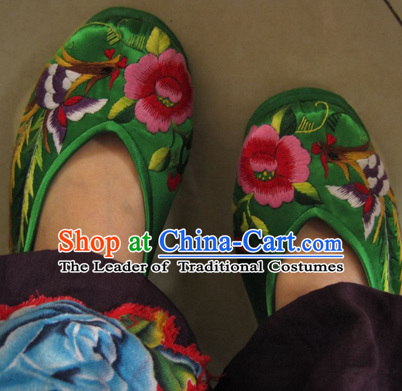 Chinese Handmade Embroidered Shoes Wedding Shoes Kung Fu Wushu Shoes Womens Shoes Opera Shoes Hanfu Shoes Dance Shoes