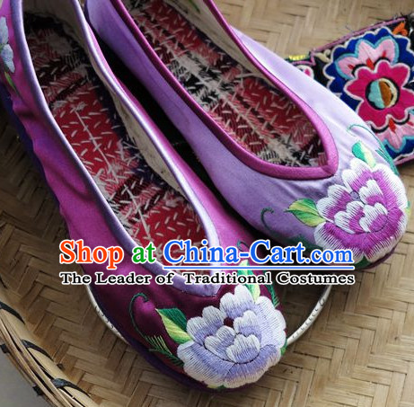 Chinese Handmade Embroidered Shoes Wedding Shoes Kung Fu Wushu Shoes Womens Shoes Opera Shoes Hanfu Shoes Dance Shoes