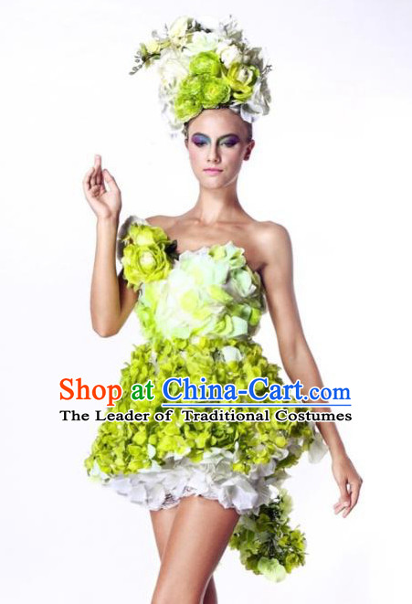 Parade Quality Flower Dance Costumes Popular Ostrich Feathers Fancy Costume Costume Angel Wings Costume Complete Set