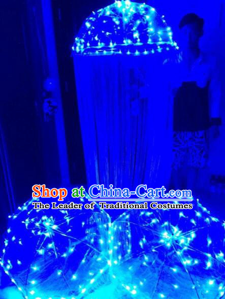 LED Jelly Fish Umbrella Professional Stage Performance Dancing Dance Props
