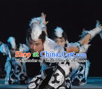 Professional Stage Performance Wolf Dance Costumes Complete Set for Boys or Men