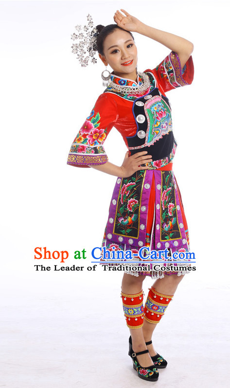 Chinese Miao Clothing Miao Clothes Minority Dresses Ethnic Costumes Complete Set for Women