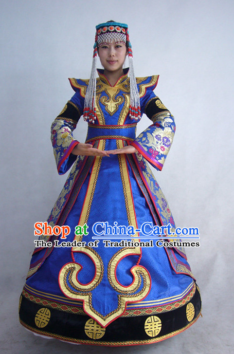 Chinese Mongolian Minority Mongol Princess Dress Mongolia Minority Dresses Ethnic Mongolian Costume Complete Set for Women