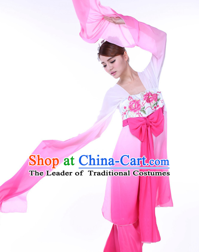 Chinese Water Sleeves Dance Costume Ribbon Dance Costumes Fan Dance Dancer Dancing Dresses for Women