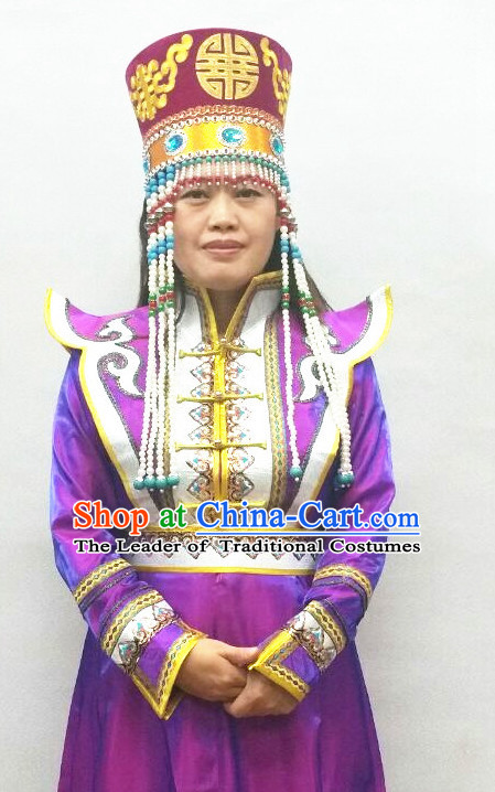 Chinese Mongolian Minority Mongol Women Dress Mongolia Minority Dresses Ethnic Mongolian Costume Complete Set