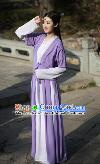 Ancient Chinese Women Dresses Purple Hanfu Girls China Classical Clothing Histroical Dress Traditional National Costume Complete Set