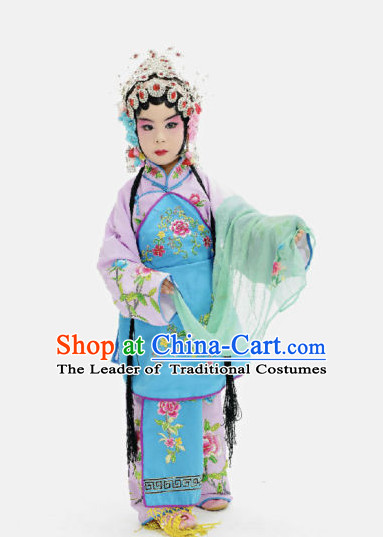 Ancient Chinese Children Opera Costumes Peking Opera Official Costume Historical Dress Traditional National Costume Complete Set