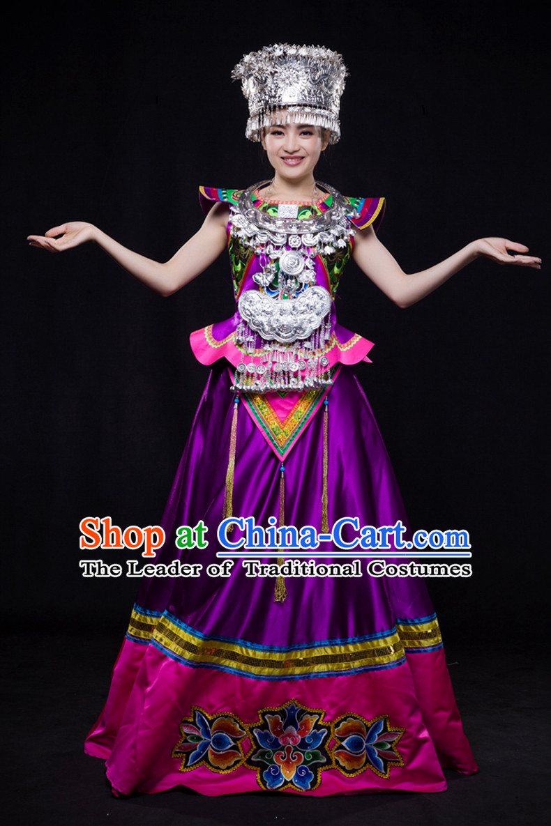 Miao Minority Women Dresses Ethnic Clothing Minority Dance Costume Minority Dress