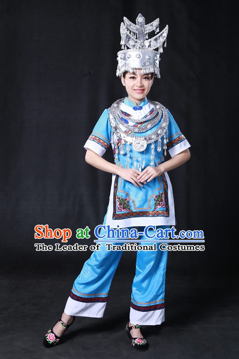 Miao Minority Women Dresses Ethnic Clothing Minority Hmong Dance Costume Minority Dress