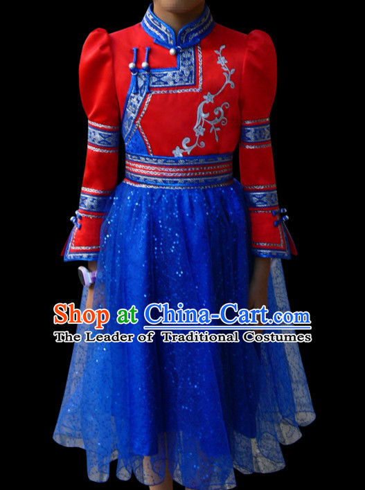 Mongolian Minority Mongol Mongolia Clothing Ethnic Traditional Costumes Complete Set