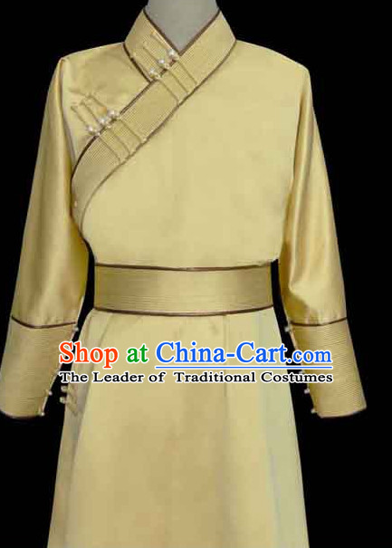 Asian Mongolian Minority Emperor Mongol Long Robe Mongolia Prince Clothing Ethnic Traditional Costumes Complete Set