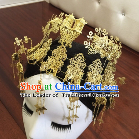 Chinese Traditional Empress Headwear Princess Headdress Imperial Hairpiece Palace Hair Ornaments Royal Head Pieces Set