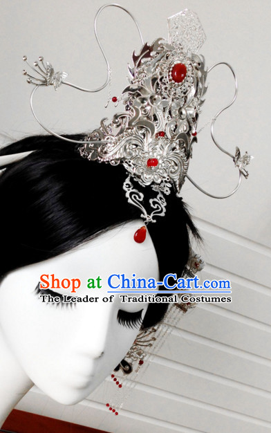 Chinese Traditional Empress Headwear Princess Headdress Imperial Hairpiece Palace Hair Ornaments Royal Head Pieces Set