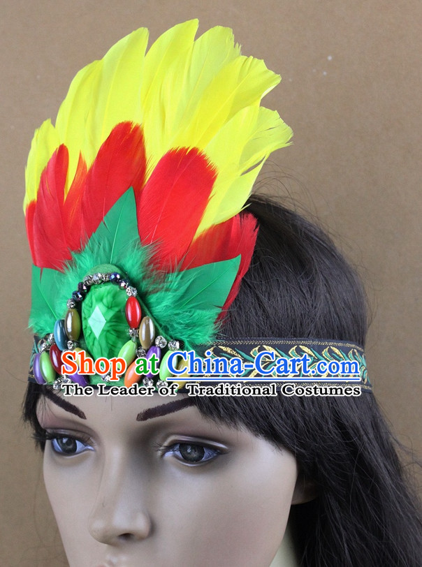 Handmade Feather Hair Pin Hair Accessory Headwear Hair Accessorie Head Dress Head Piece Jewel Set