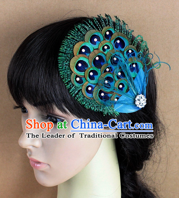 Handmade Feather Hair Pin Hair Accessory Headwear Hair Accessorie Head Dress Head Piece Jewel Hat Set