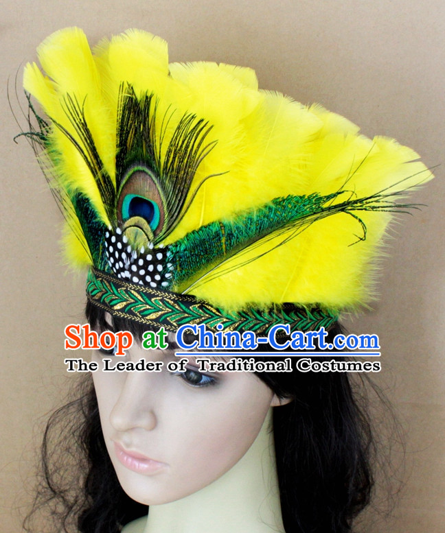 Handmade Feather Hair Pin Hair Accessory Headwear Hair Accessorie Head Dress Head Piece Jewel Set