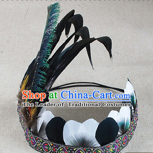 Handmade Feather Hair Pin Hair Accessory Headwear Hair Accessorie Head Dress Head Piece Jewel Set