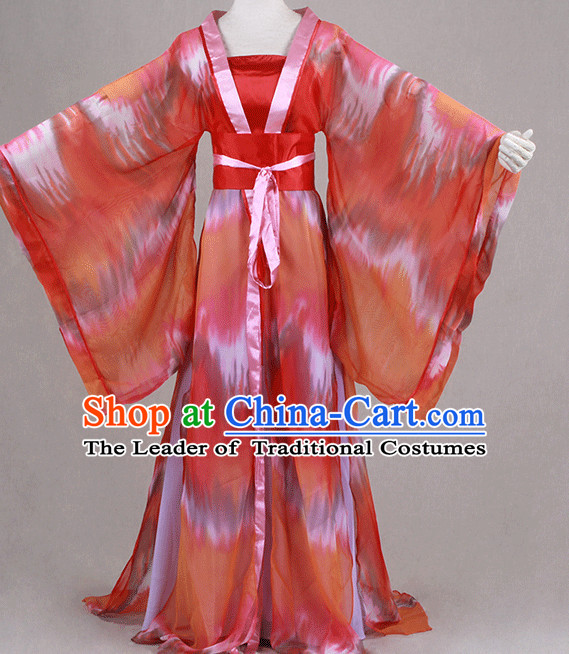 Traditional Chinese Ancient Clothing Han Fu Dresses Beijing Classical China Clothing for Girls