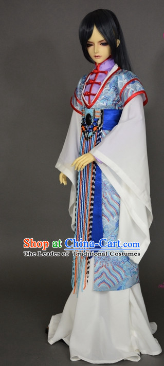 Men Phoenix Dress White Wedding Dress Stage Performance Phoenix Wedding Peacock Dress Traditional Chinese Clothing White Costume