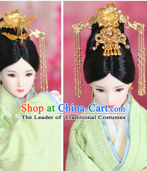 Traditional Chinese Qing Empress Headpiece Princess Headdress Palace Hair Decorations Royal Hair Sticks Head Gear Hair Decoration Set