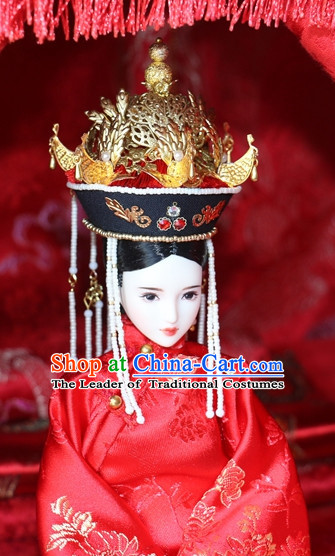 Traditional Chinese Women Qing Empress Headpiece Princess Headdress Palace Hair Decorations Royal Hair Sticks Head Gear Hair Decoration Set