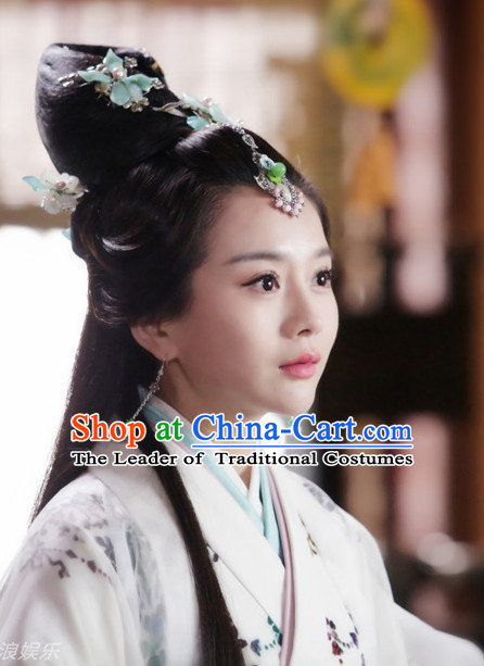 Ancient Chinese Princess Wig Hair Accessories Headpiece Headdress Hair Decoration Wigs