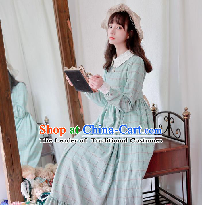 Traditional Classic Women Clothing, Traditional Classic Woolen Dress, British Restoring Ancient High Waiet Wool One-Piece Skirt for Women