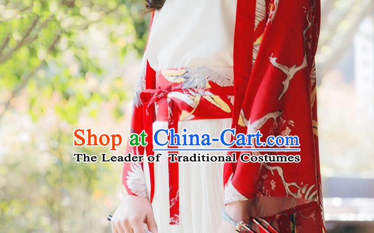 Traditional Japanese Restoring Ancient Kimono Wide Belt, China Kimono improved Double Waist Closure for Women