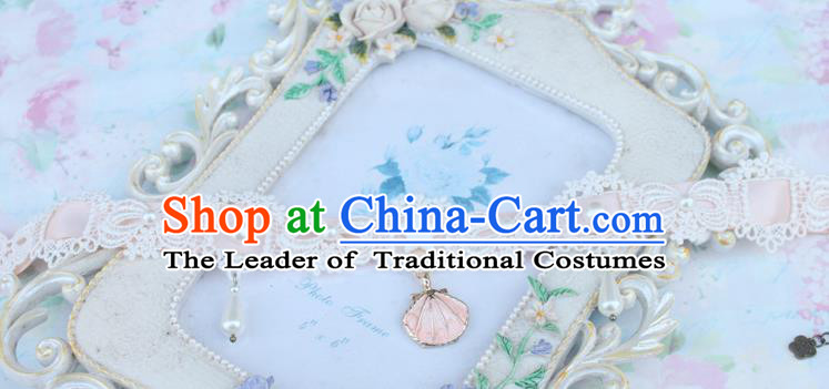 Traditional Classic Pearl Necklace Accessories, Restoring Ancient Lace Princess Necklace for Women