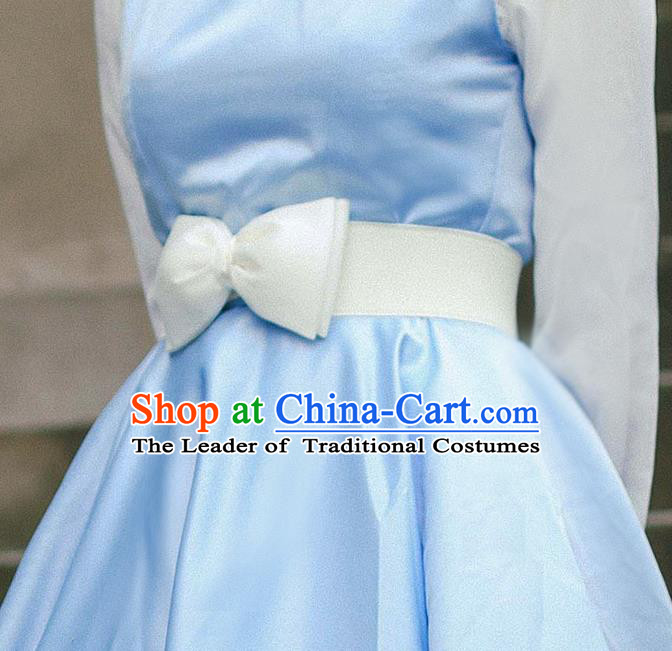 Traditional Classic Elegant Bowknot Belt, Restoring Ancient Lace Princess Handmade Elastic Waist Sealing for Women