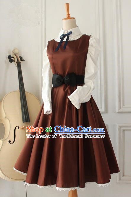 Traditional Classic Elegant Women Costume One-Piece Dress, Restoring Ancient Princess Jumper Simple Giant Swing Sundress for Women