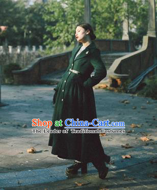 Traditional Classic Elegant Women Costume Woolen Coat, Restoring Ancient Gothic Princess Dust Coat for Women