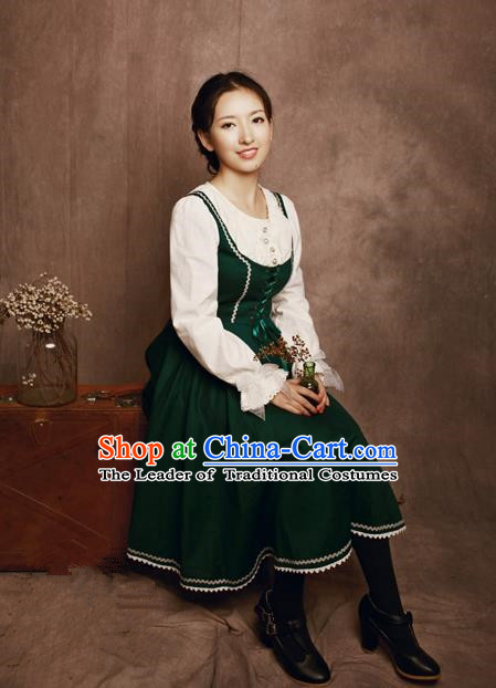 Traditional Classic Elegant Women Costume One-Piece Dress, Restoring Ancient Princess Jumper Simple Giant Swing Sundress for Women