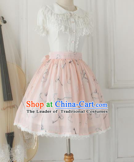 Traditional Classic Elegant Women Costume Bust Skirt, Restoring Ancient Princess Organza Sweet Giant Swing Skirt for Women