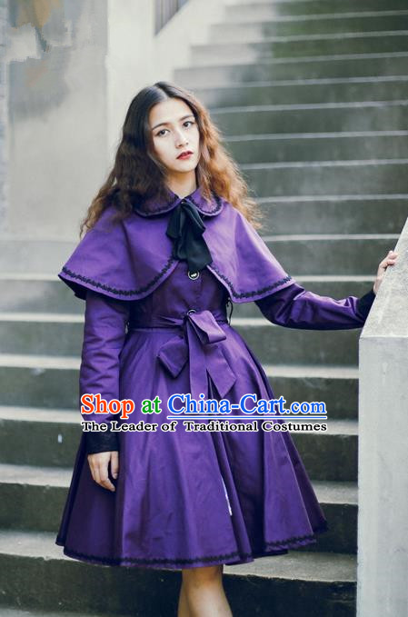 Traditional Classic Elegant Women Costume Complete Set Cloak and Dust Coat, Restoring Ancient Cape and Coat for Women